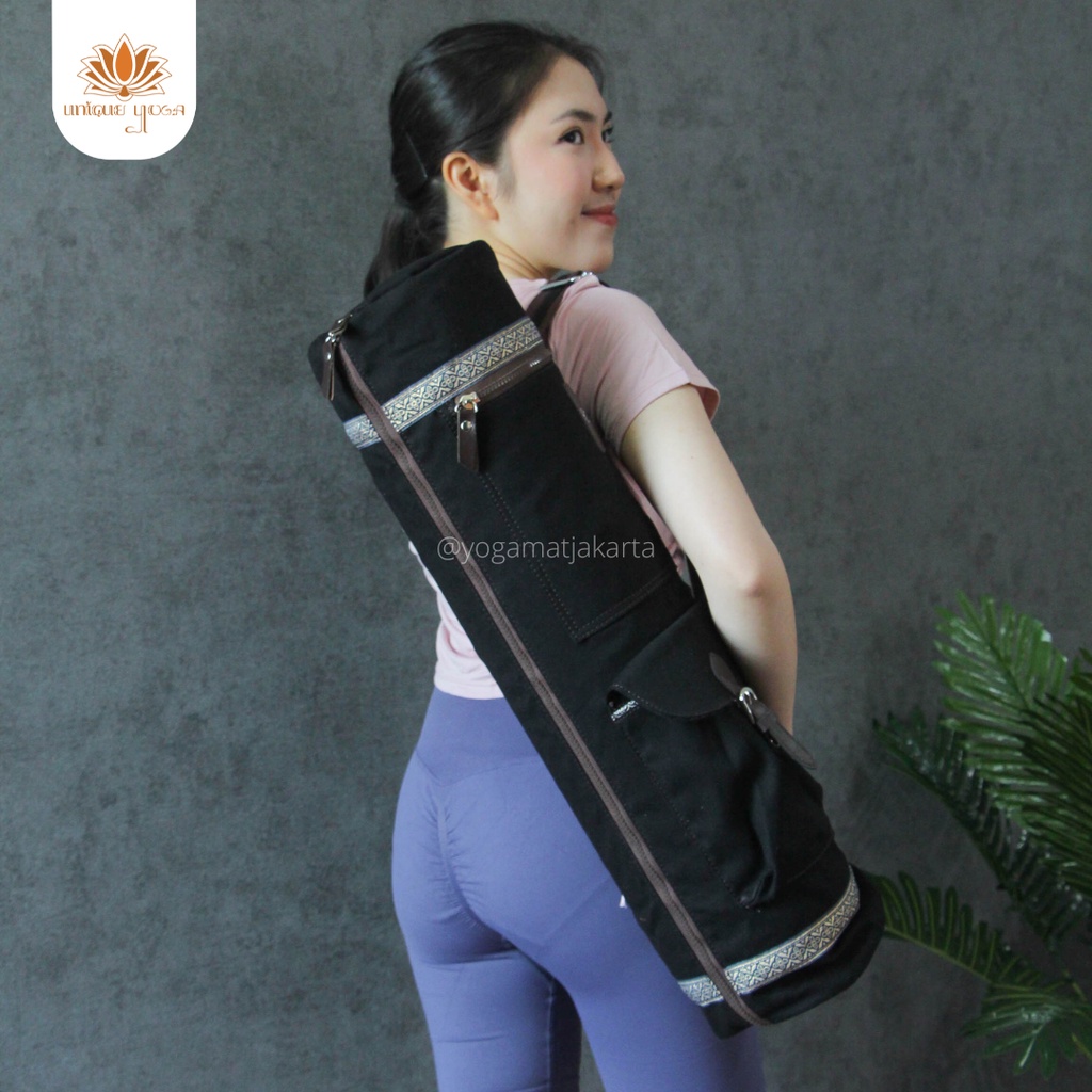 Jiva Yoga Bag / Jiva Tas Yoga Motif / Tas Matras / Tas Yoga Motif Material Kanvas / Tas Yoga Murah / Tas Yoga Motif