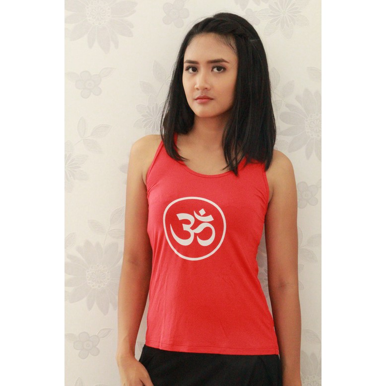 Baju Yoga / Kaos Senam Yoga / Top Yoga Silang Ohm / Baju Yoga Murah / Kaos Olahraga Wanita / Kaos Senam Wanita