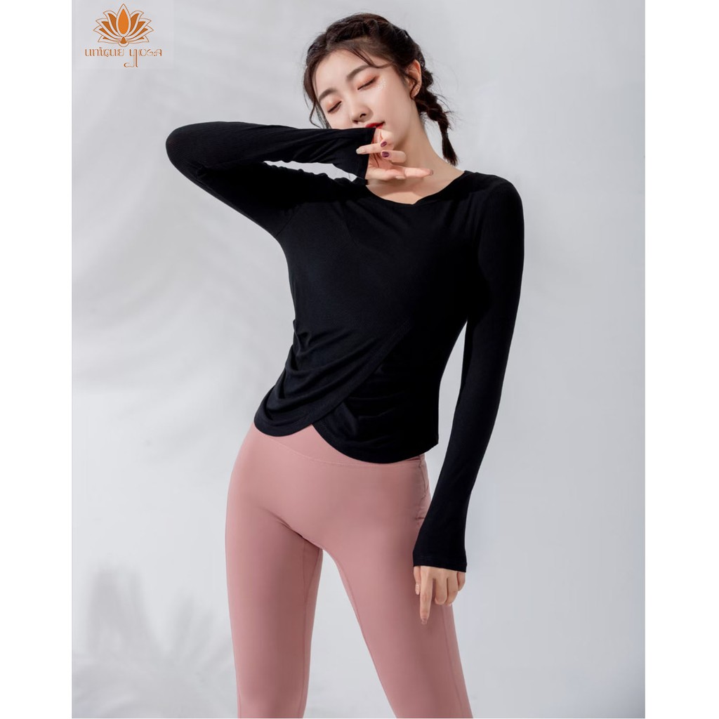 Baju Kaos Senam Tangan Panjang / Baju Yoga Olahraga Wanita / Top Long Sleeve Vania WT 1208 / Baju Yoga Murah