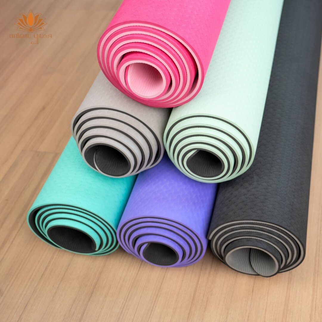 Yoga Mat TPE Double Layer 8mm Ukuran Besar / Alas Olahraga Yoga / Pilates Yoga Mat / Matras Yoga TPE Double Layer 80cm 