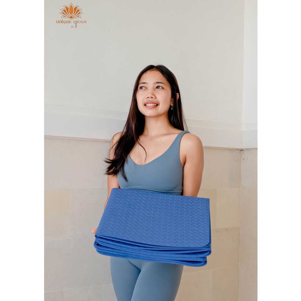 Yoga Mat Travel 4 mm / TPE Yoga Mat Folding 4mm / TPE Matras Yoga Lipat / Matras Senam Yoga Murah / Folding Mat Yoga 
