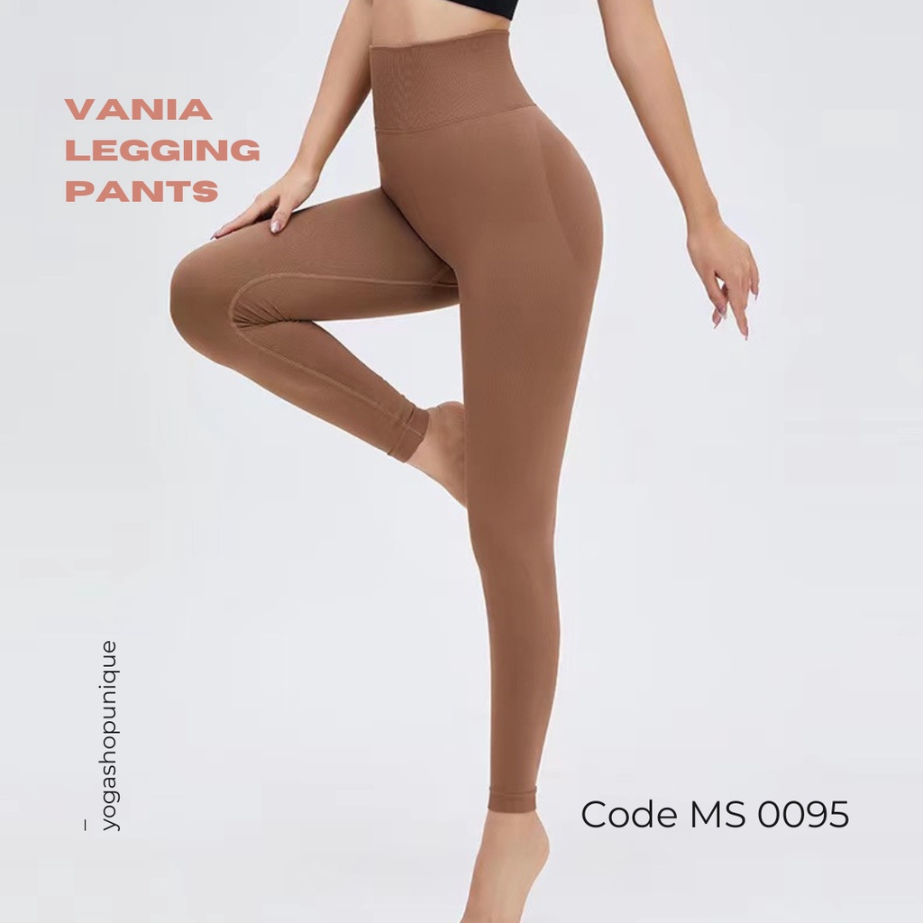Legging Highwaist Sport Yoga Senam With Butt Lifting Support / Legging Gym Wanita / Celana Olahraga Wanita Vania MS 0095