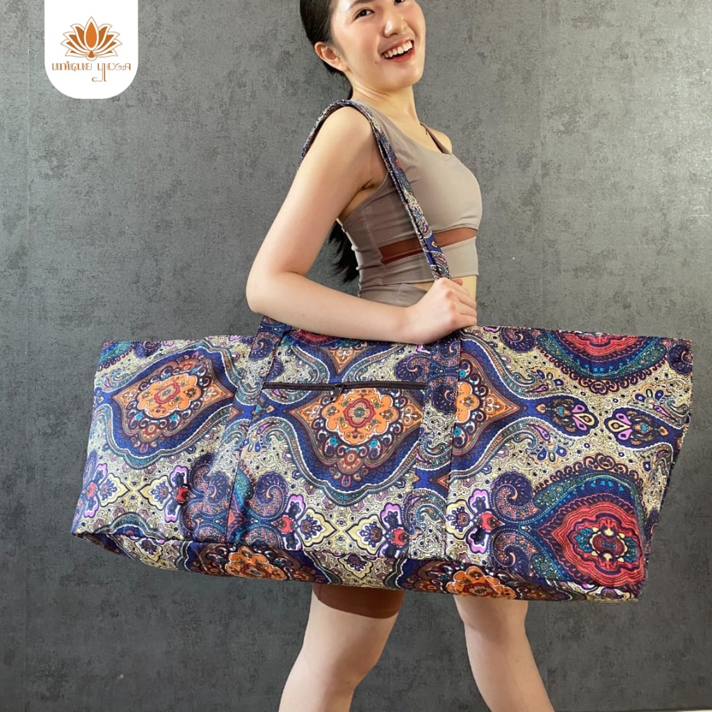 Tas Yoga / Cakra Yoga Bag / Tas Yoga Chakra Motif / Chakra Yoga Bag Motif / Tas Yoga Ukuran Besar / Tas Matras Yoga