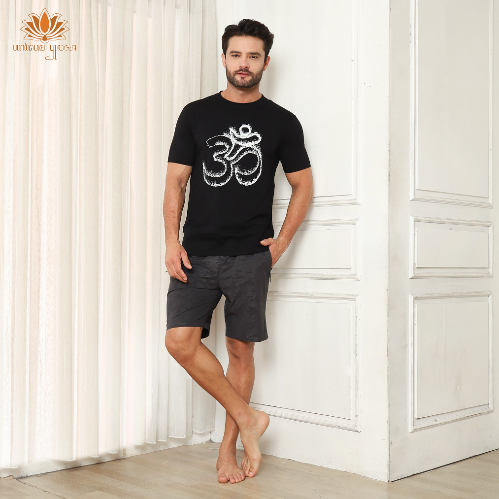 Kaos Olahraga Senam Yoga Unisex / Baju Senam Yoga Dry Fit / T-shirt Sindhu Ohm / Tshirt Yoga Murah
