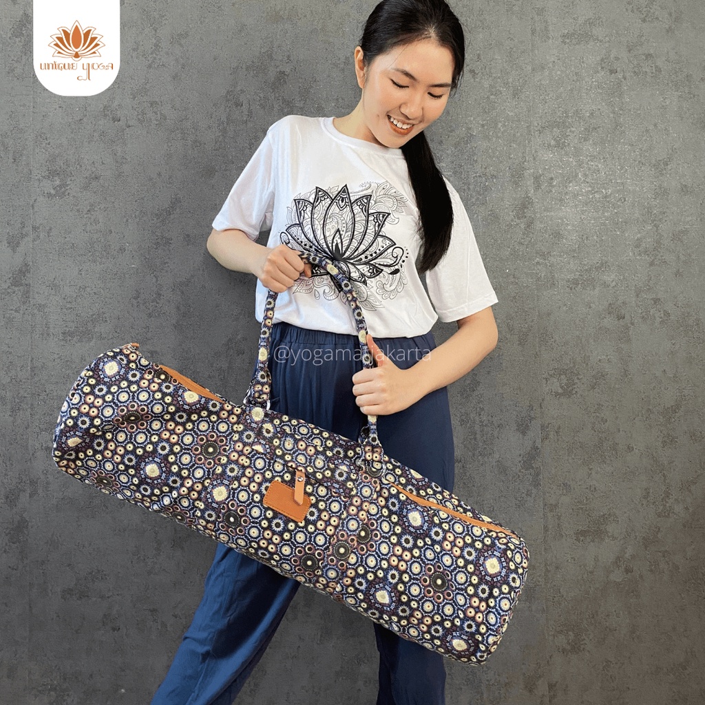 Padma Yoga Bag / Padma Yoga Bag Mat / Tas Olahraga Senam Yoga Ukuran Besar / Tas Matras Tenteng Motif / Tas Matras Yoga