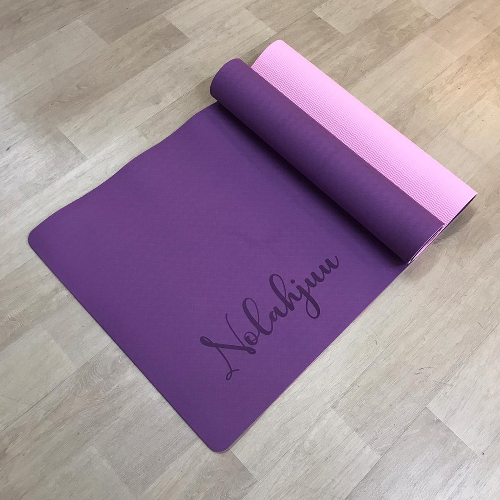 Matras Yoga Senam / Matras Olahraga TPE Mat 8mm / Alas Olahraga Murah / Yoga Mat Tebal / Matras Yoga TPE Double Layer 