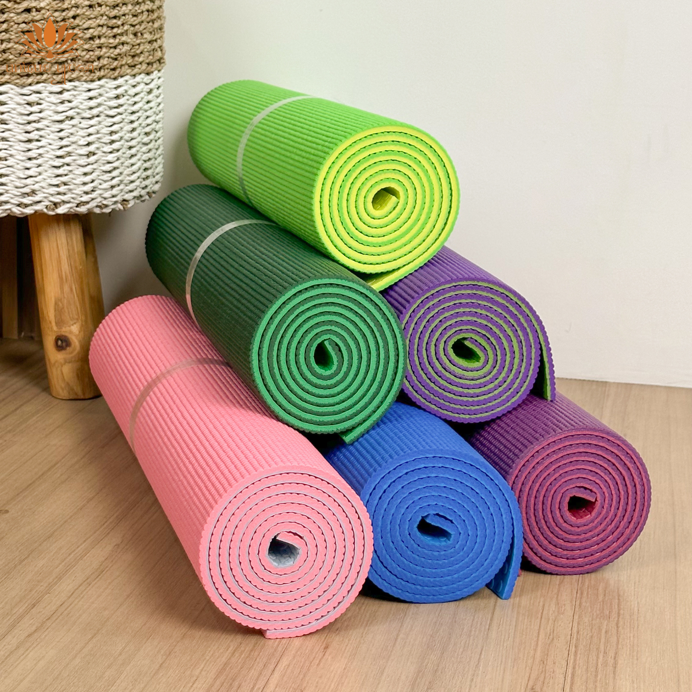 Yoga Mat PVC 6mm Double Colour / Matras Senam Olahraga Yoga PVC Mat Variasi Double Warna