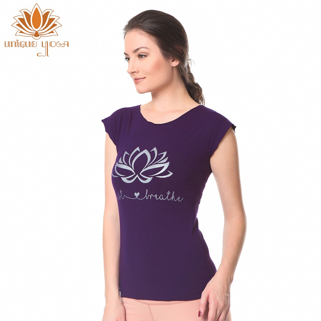 Baju Senam Yoga / Kaos Yoga / Tshirt Lotus Just Breath / Kaos Yoga / Baju Yoga Murah / Baju Olahraga