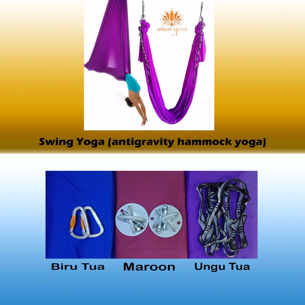 Swing Yoga Murah / Tali Yoga Swing / Flying Yoga Swing / Aerial Yoga Anti Gravity / Hammock Yoga Swing