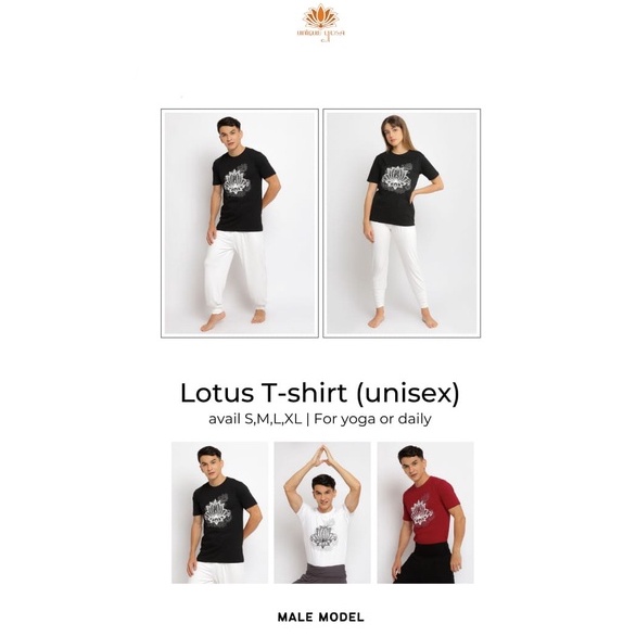 Kaos Yoga / Kaos Olahraga Tshirt Vida / Baju Yoga Unisex Pria dan Wanita Dry Fit Motif Lotus / Tshirt Yoga Murah
