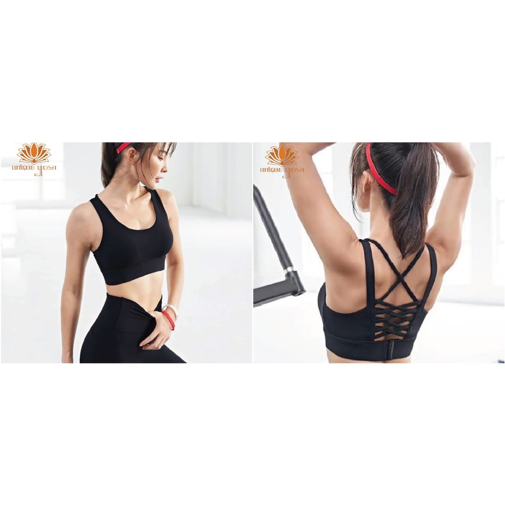 Sports Bra Olahraga Yoga/ Atasan Senam Yoga Sport Bra WX063 Hitam