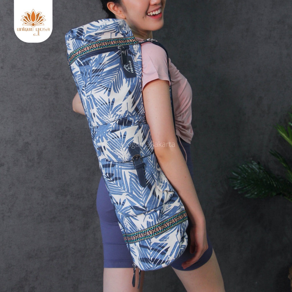 Jiva Yoga Bag / Tas Olahraga / Tas Senam Yoga / Tas Batik / Tas Yoga Kanvas Motif / Tas Matras Yoga Motif Murah