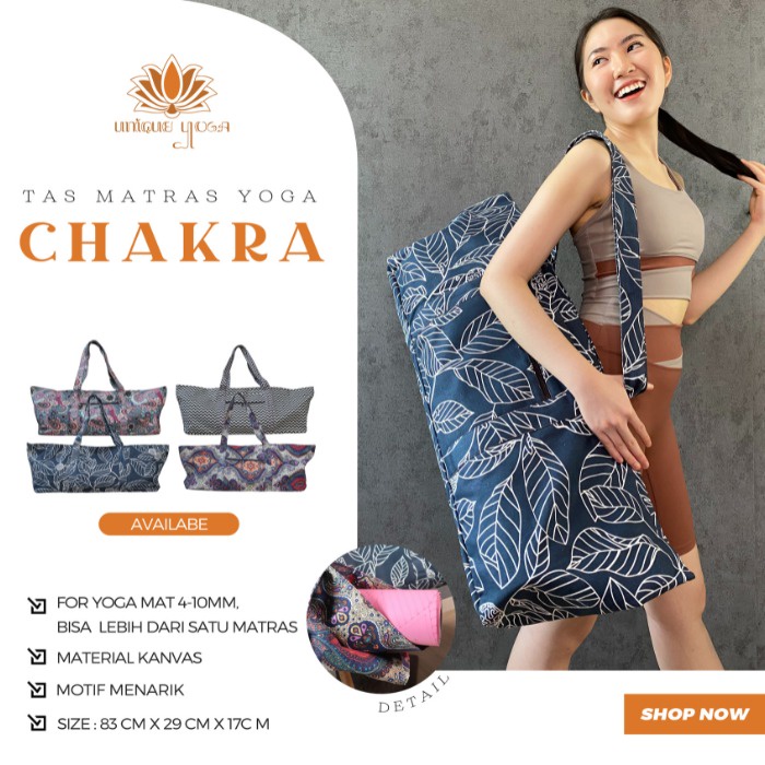 Tas Yoga / Cakra Yoga Bag / Tas Yoga Chakra Motif / Chakra Yoga Bag Motif / Tas Yoga Ukuran Besar / Tas Matras Yoga