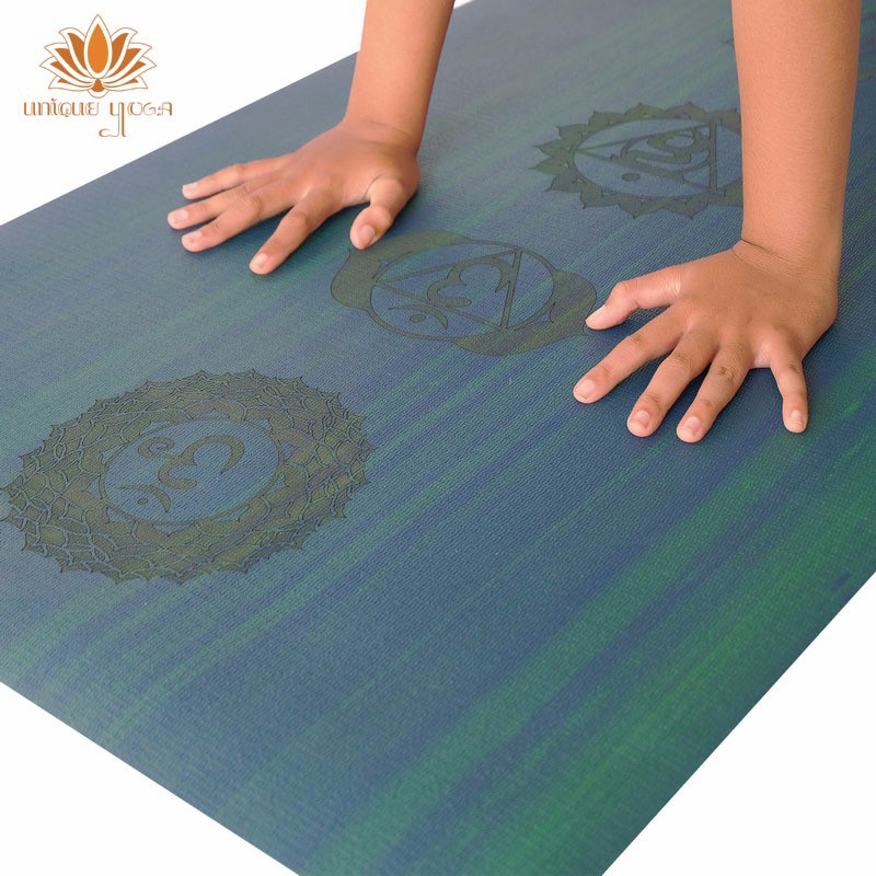 HD PVC Mix 5mm Yoga Mat Jakarta / Matras Yoga Murah Tebal 5mm Motif Chakra / Yoga Mat Murah / Matras Pilates Yoga