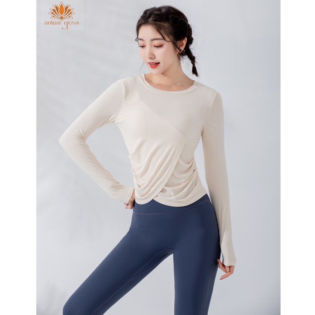 Baju Kaos Senam Tangan Panjang / Baju Yoga Olahraga Wanita / Top Long Sleeve Vania WT 1208 / Baju Yoga Murah