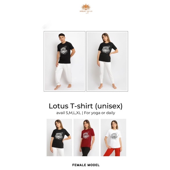 Kaos Yoga / Kaos Olahraga Tshirt Vida / Baju Yoga Unisex Pria dan Wanita Dry Fit Motif Lotus / Tshirt Yoga Murah