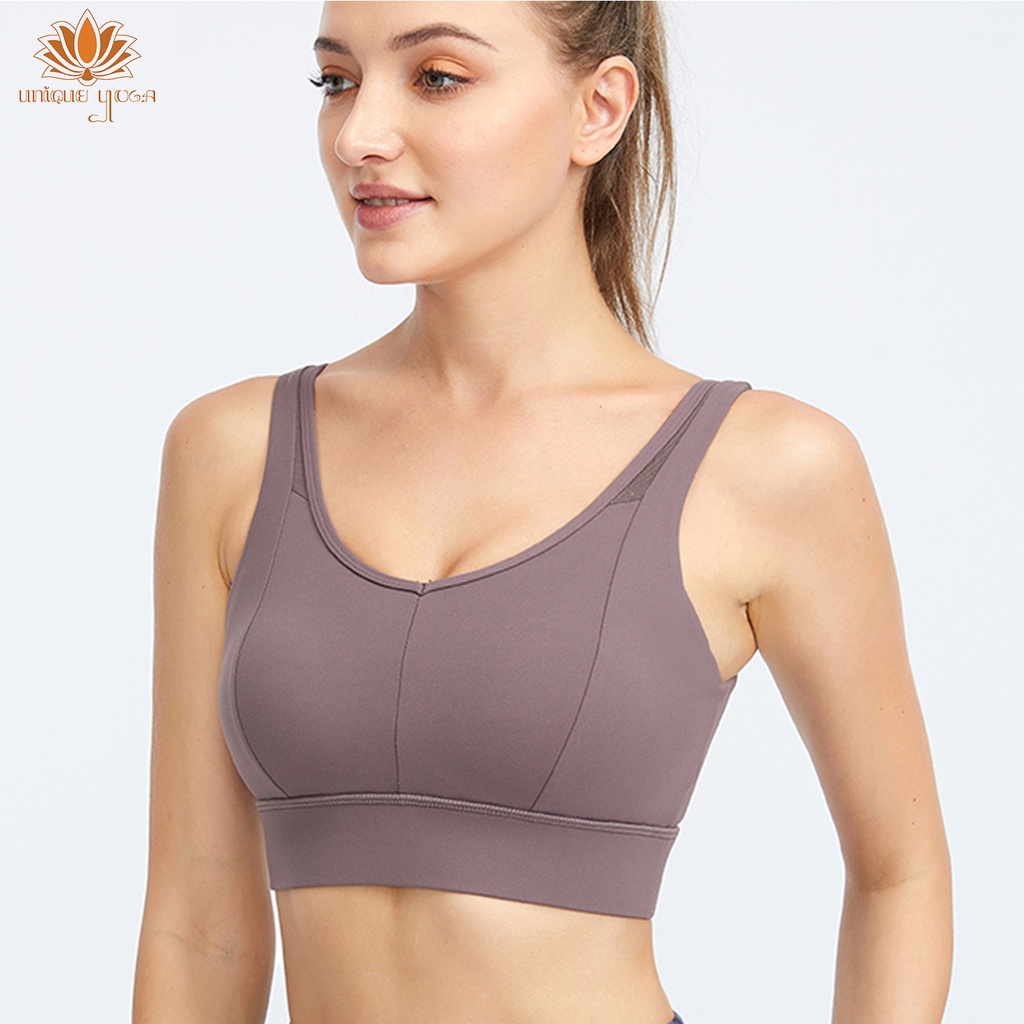 Sport Bra High Impact Yoga Senam Olahraga Fitness Bahan Dryfit / Bra Yoga Fitness Running WX 091