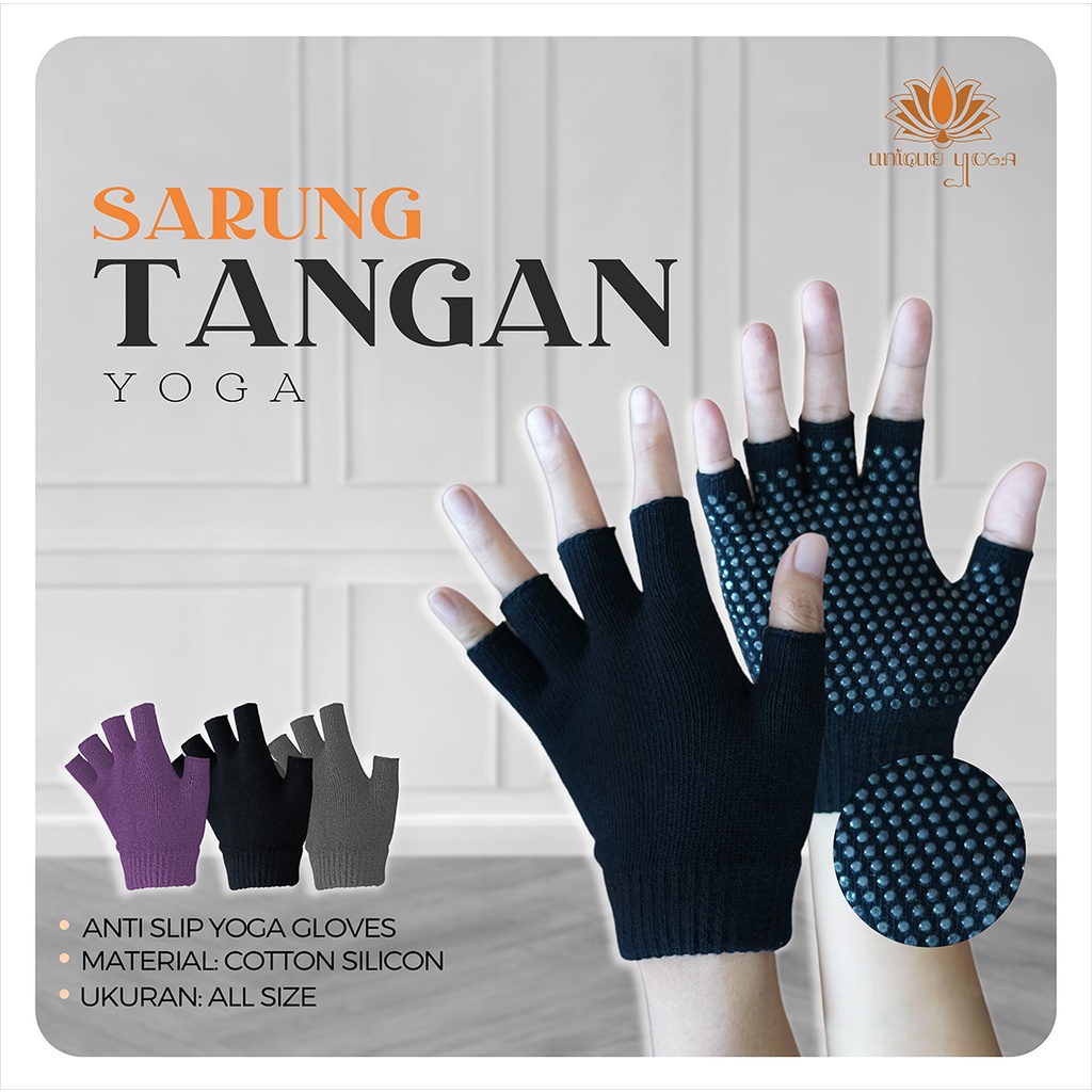 Yoga Fingerless Yoga Gloves Murah Sarung Tangan Yoga / Sarung Tangan Yoga Murah / Sarung Tangan Yoga Anti Slip