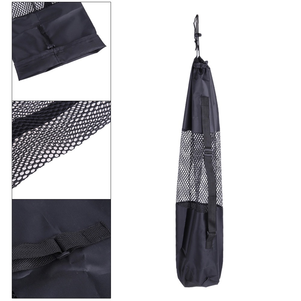 Tas Yoga Parasut / Tas Matras Jaring Termurah / Tas Matras Yoga Jaring Warna Hitam