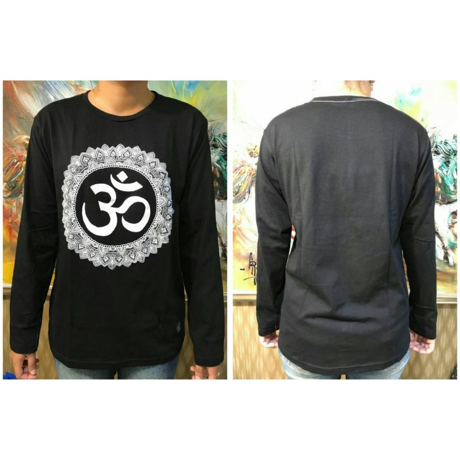 Baju Yoga Lengan Panjang / Tshirt Sindu Gambar Ohm / Kaos Yoga Senam