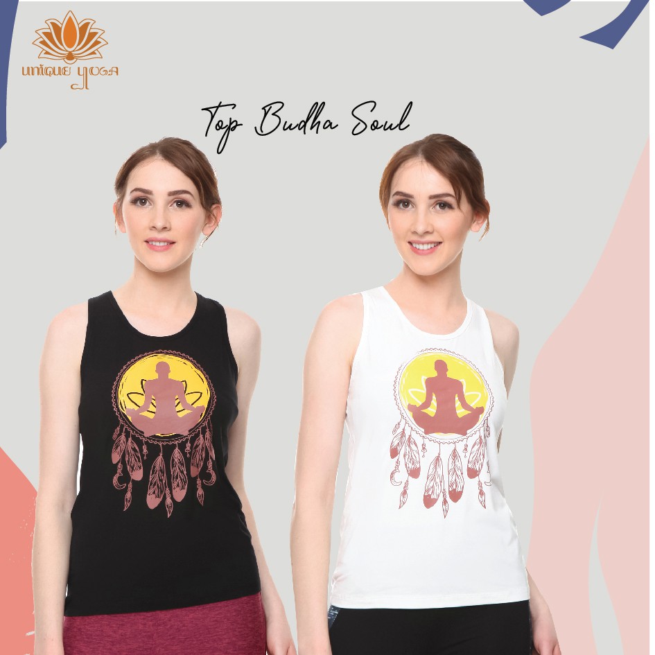 Baju Kaos Yoga / Tshirt Buddha Soul / Kaos Olahraga Murah