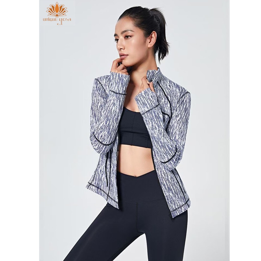 Jaket Body Fit Tangan Panjang untuk Senam Olahraga Yoga / Jacket Long Sleeve / Outerwear Long WT150
