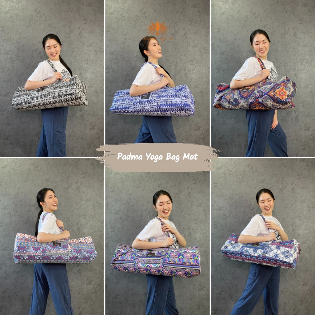 Padma Yoga Bag / Padma Yoga Bag Mat / Tas Olahraga Senam Yoga Ukuran Besar / Tas Matras Tenteng Motif / Tas Matras Yoga