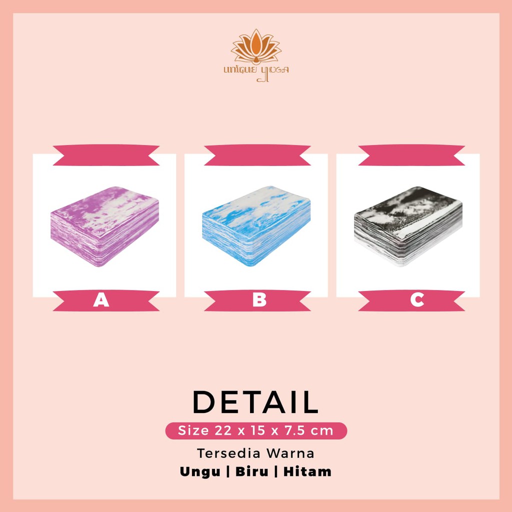 Yoga Brick / Yoga Block Foam Marble / Balok Yoga Murah / Yoga Block Foam Marble / Balok Yoga Foam Murah 