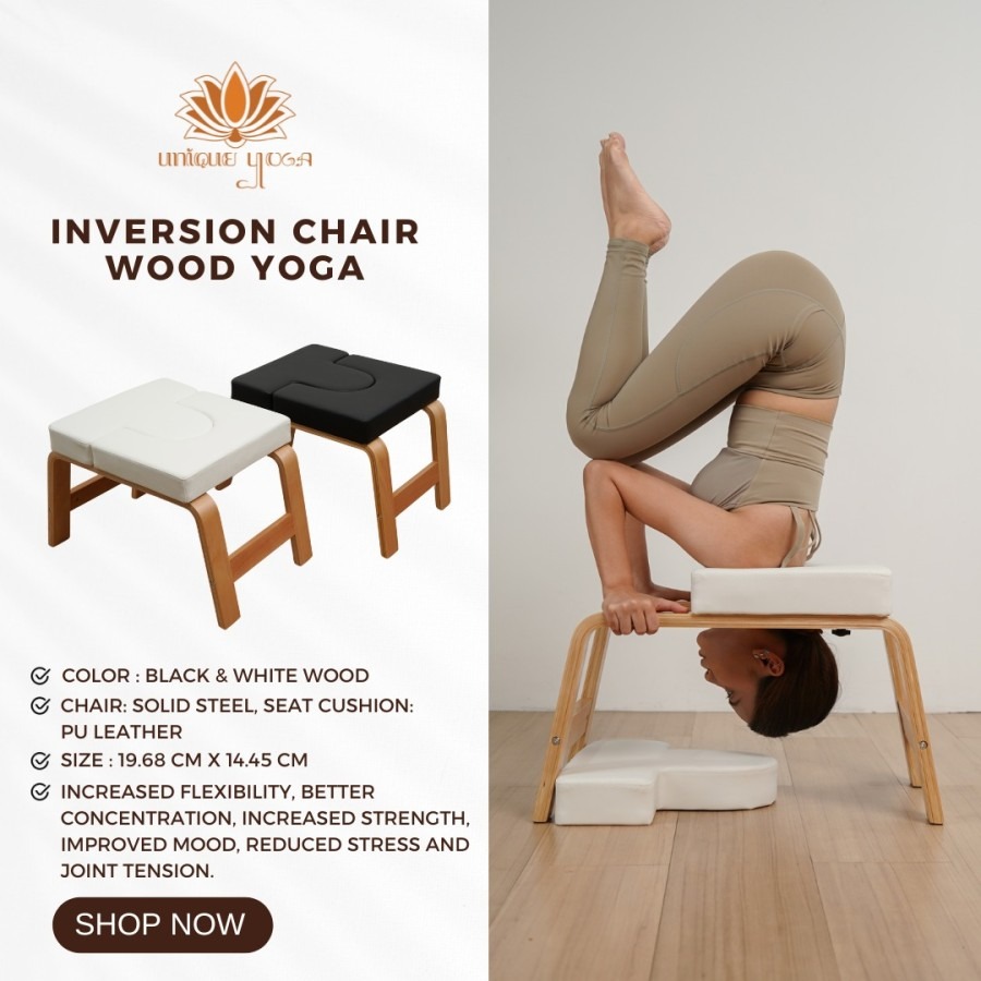 Inversion Chair / Inversion Chair Wood Yoga / Kursi Handstand Yoga / Bangku Yoga Handstand / Kursi Yoga / Yoga Chair Wood / Yoga Chair Pilates