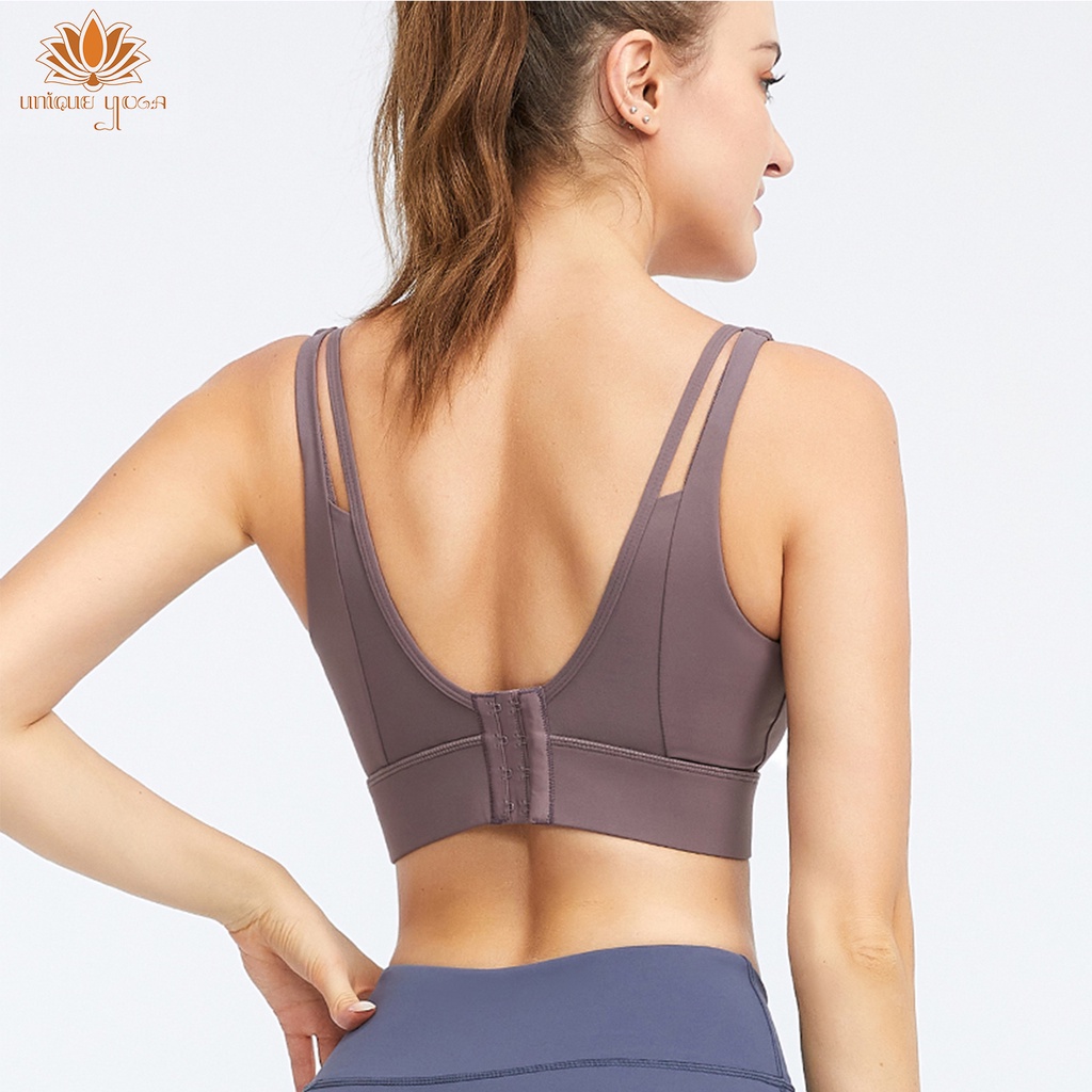 Sport Bra High Impact Yoga Senam Olahraga Fitness Bahan Dryfit / Bra Yoga Fitness Running WX 091