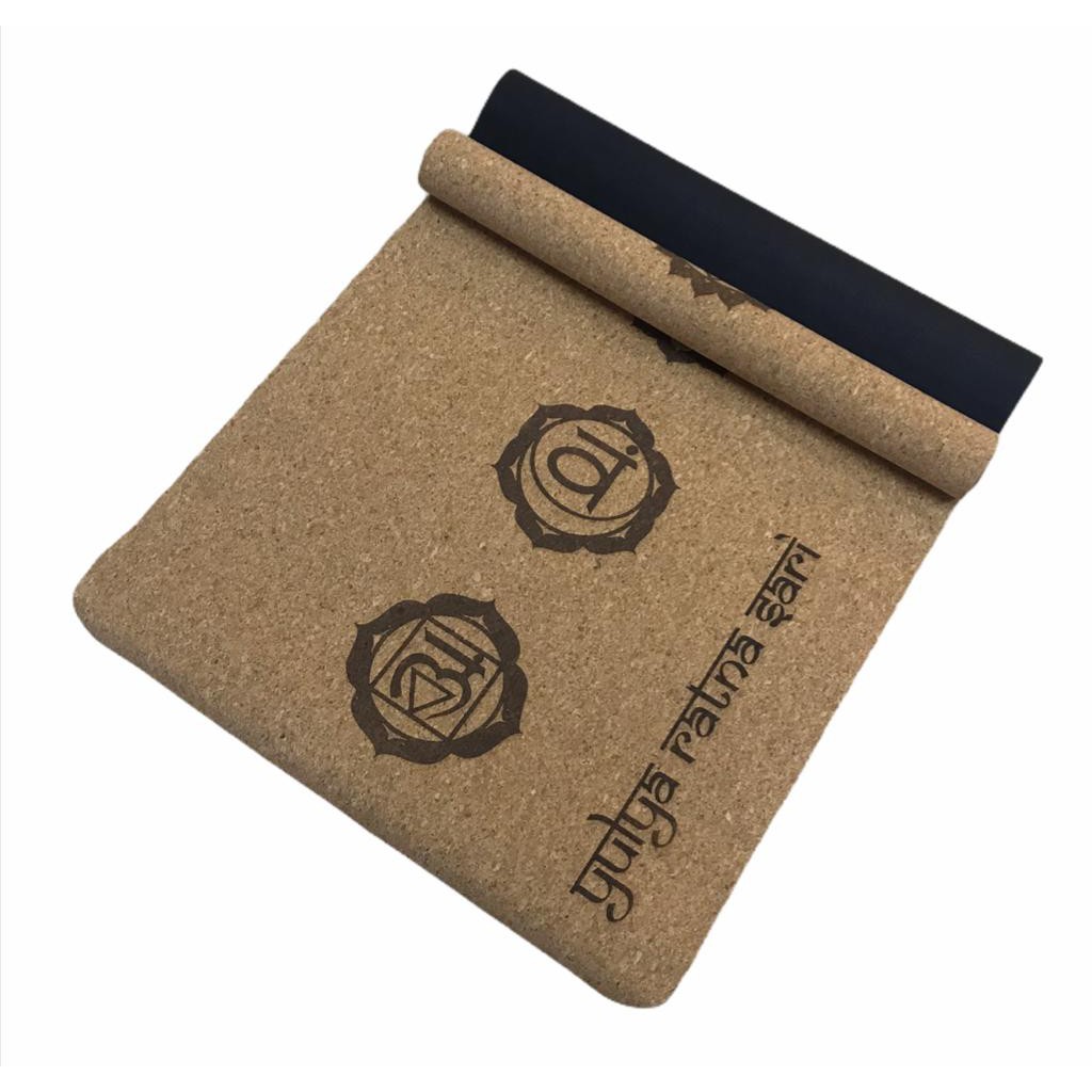 Jual Yoga Mat Custom Nama + Motif 7 Chakra/ Cork Mat Yoga Termurah/ Matras Senam Yoga Berkualitas