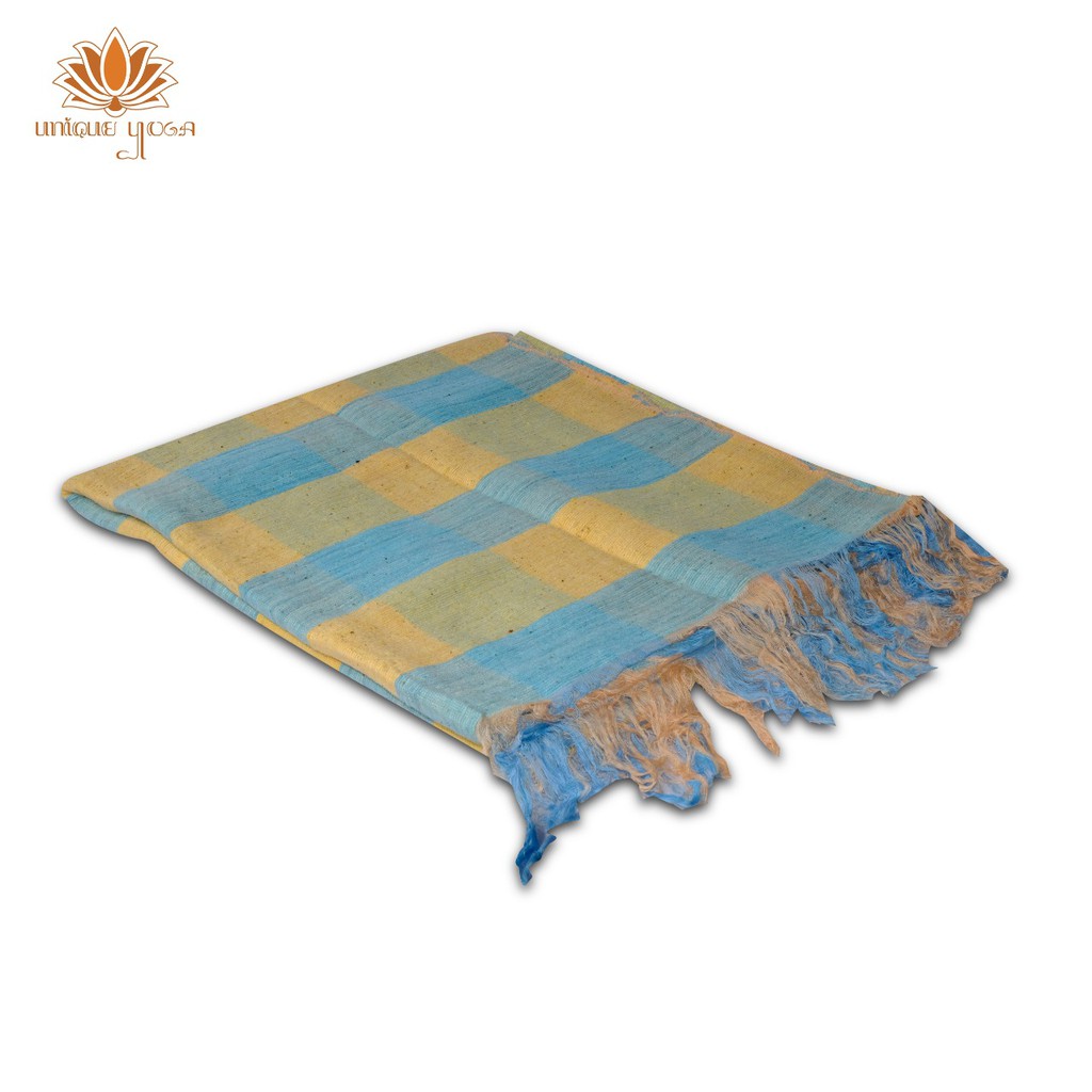 Blanket Yoga Tenun / Blanket Kotak-kotak / Selimut Yoga Handmade / Blanket Yoga Murah / Yoga Blanket Tenun Tebal