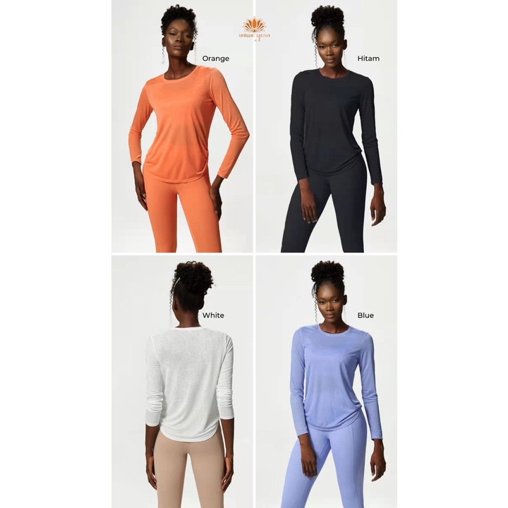 Baju Yoga Lengan Panjang / Top Yoga Long Sleeve Gym Zumba Fitness / Top Senam Yoga C139 / Top Yoga Lengan Panjang 