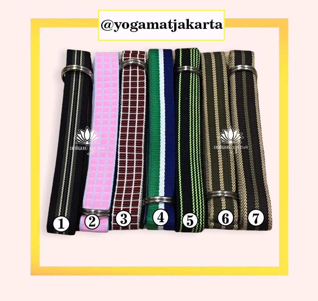 Belt Yoga / Strap Yoga Besi Motif / Strap Belt Yoga / D Ring Belt Yoga / Strap Yoga Murah