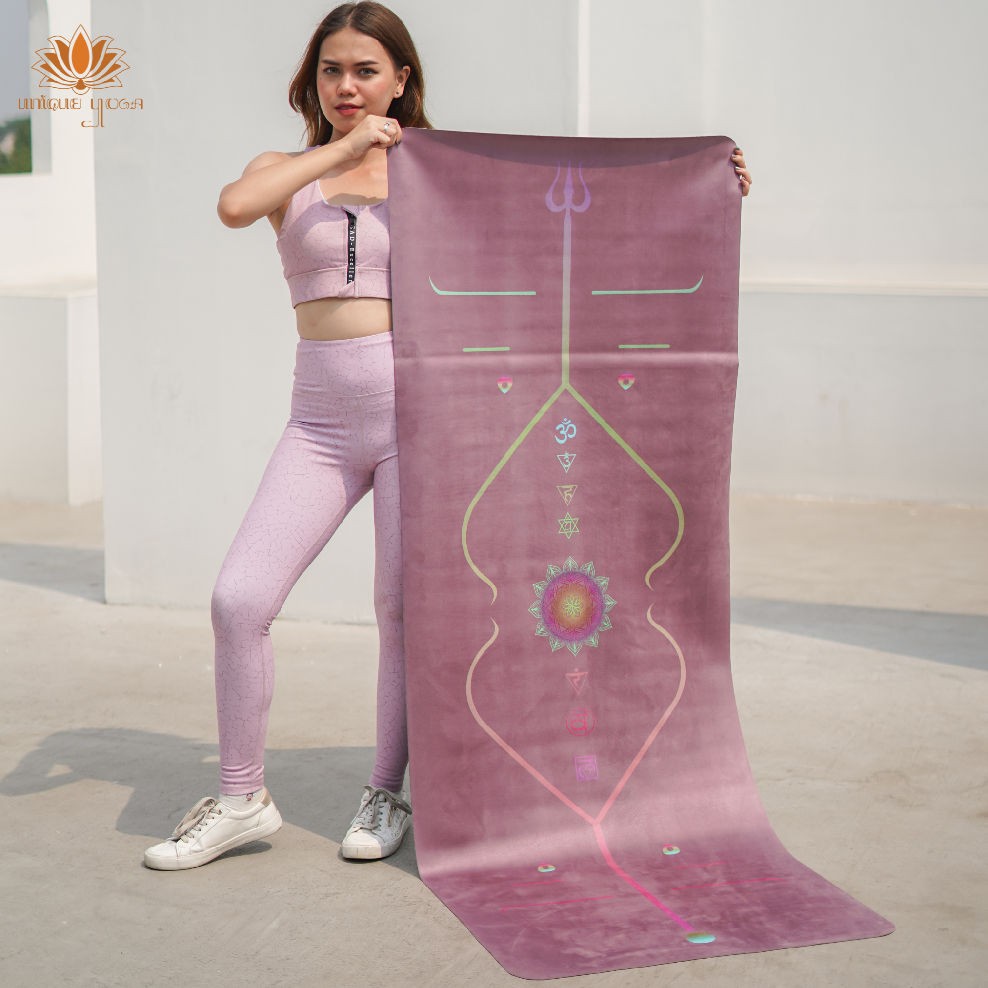 Matras Travel Yoga Motif / Travel Mat Motif Align / Printed Travel Mat Motif / Matras Yoga Travel Mat Bodyline
