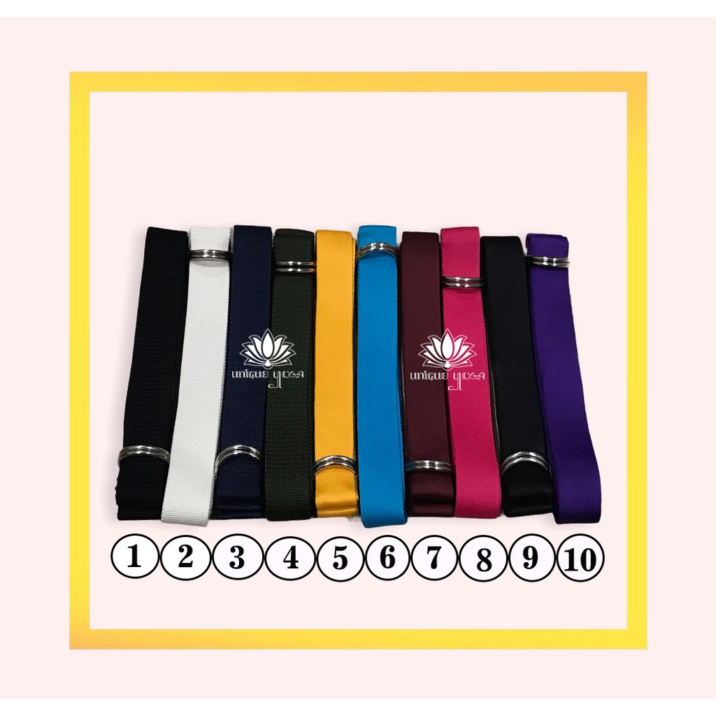 Belt Yoga / Strap Yoga Besi Motif / Strap Belt Yoga / D Ring Belt Yoga / Strap Yoga Murah