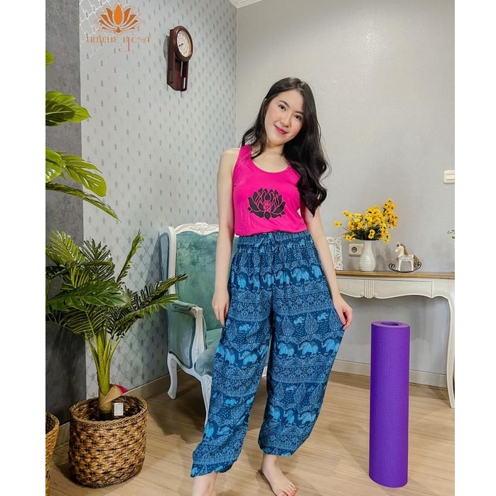 Celana Harem Yoga / Yoga Pant Karma Long Motif Gajah / Celana Harem Yoga Murah / Ganesha Yoga Pants / Celana Yoga Murah