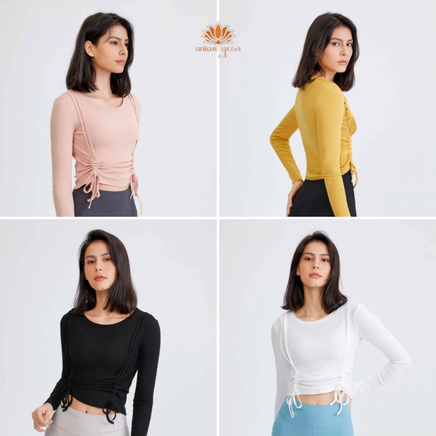 Baju Yoga Vania Code F1684 / Kaos Olahraga Yoga Lengan Panjang Wanita Fitness Running Gym Pilates / Top Long Sleeve Yoga