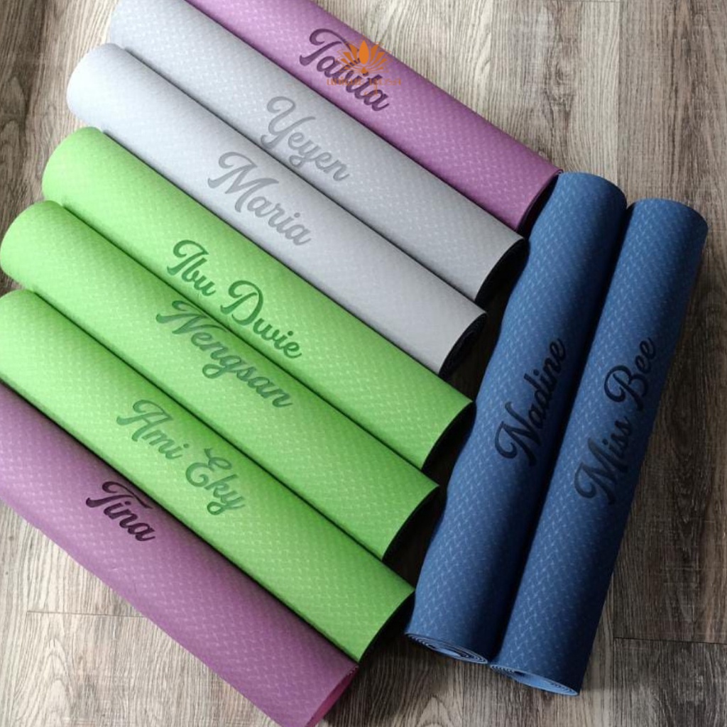 Matras Senam Yoga / Matras Olahraga Ringan Tipis / TPE Mat Yoga 4mm / Alas Senam Yoga Terlaris/ Yoga Mat Murah