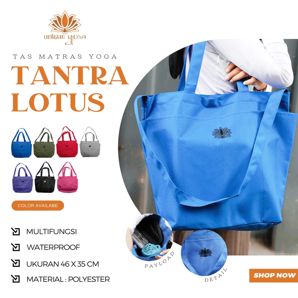 Tas Matras Yoga Tantra Lotus / Tas Tantra / Tantra Lotus Bag / Tote Bag Murah / Tas Matras Yoga Model Terbaru