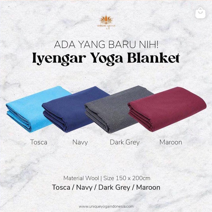 Iyengar Yoga Blanket / Selimut Yoga / Blanket Yoga Murah / Selimut Yoga Pilates / Wool Blanket Yoga