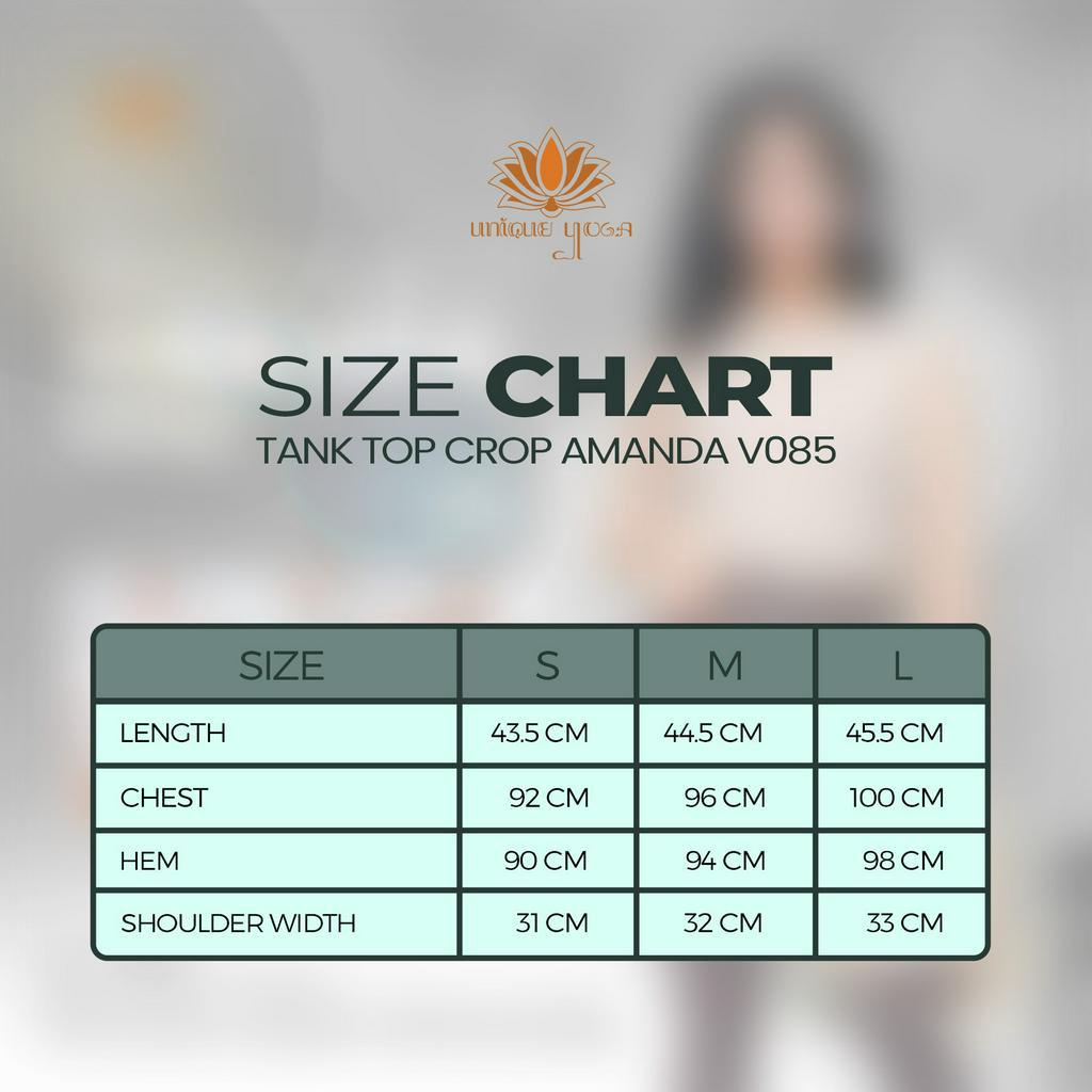 Tank top Crop Sexy Back / Kaos Baju Atasan Senam Yoga Pilates Amanda / Tank top Crop Olahraga Yoga Vania V085