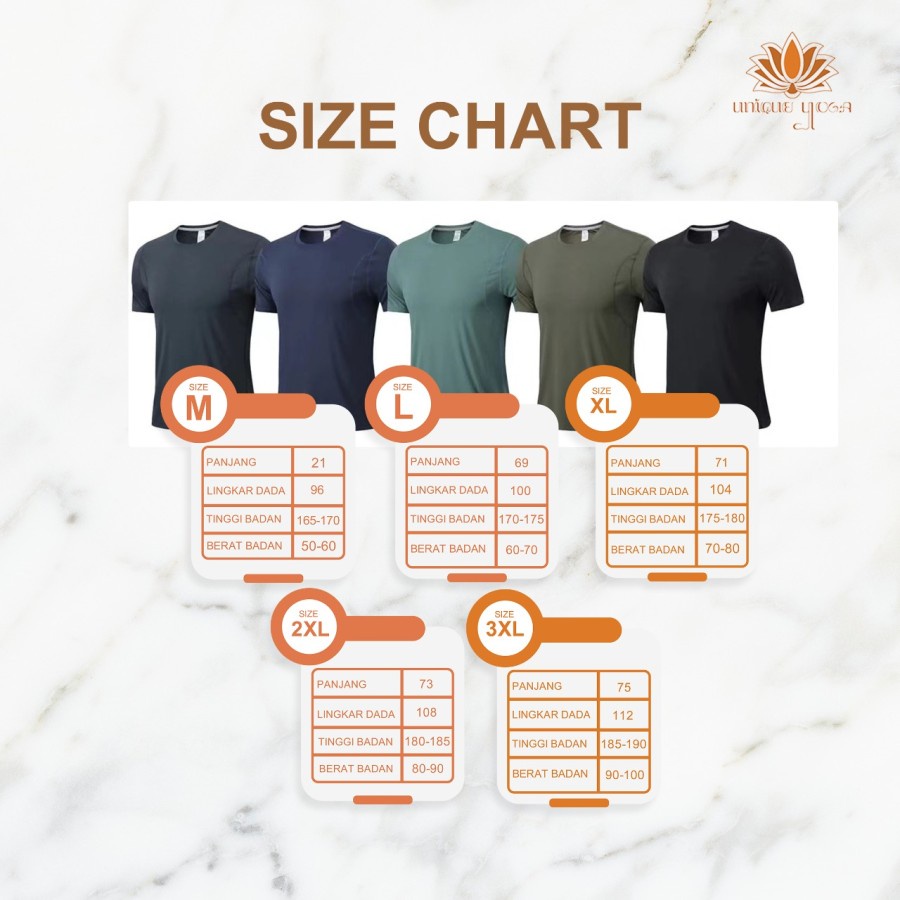 Kaos Olahraga Senam Yoga Pria Gym Running Dry Fit / Baju Sport Pria / Pakaian Olahraga Pria