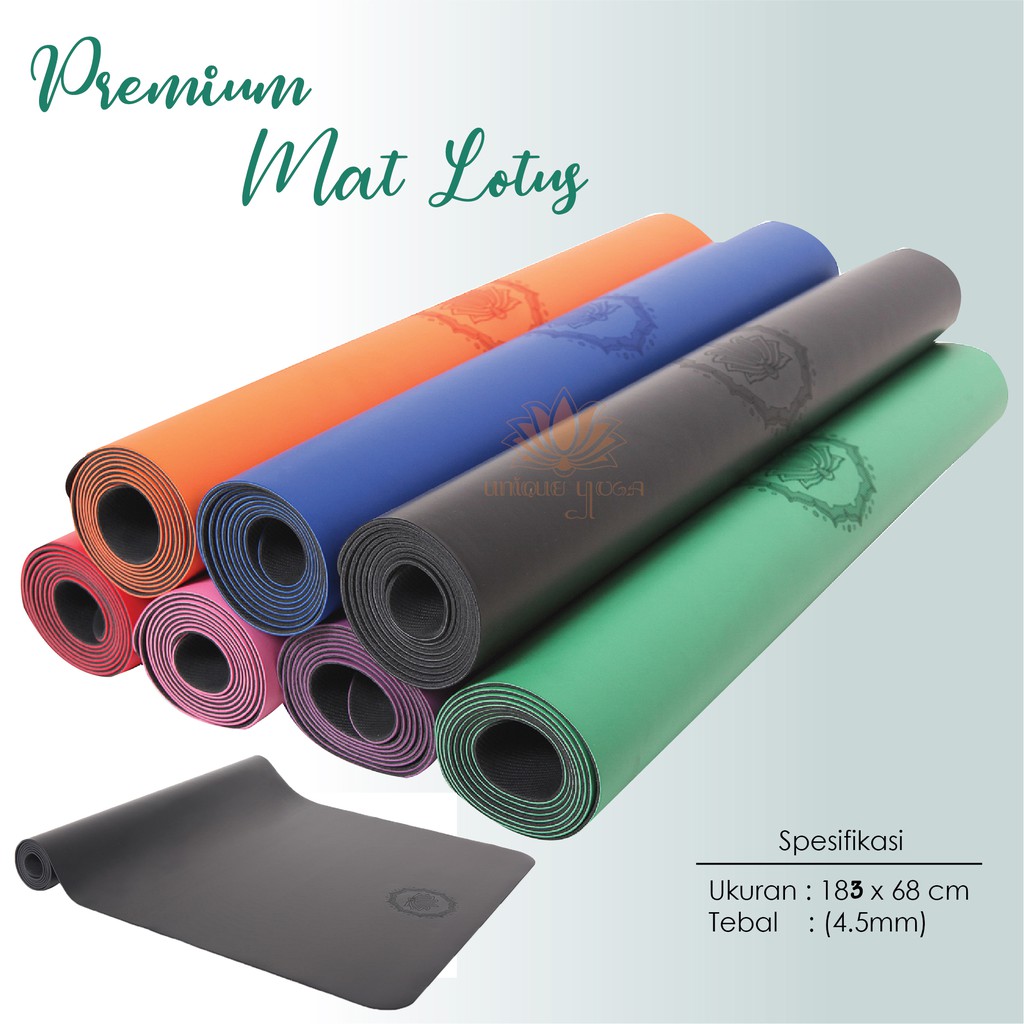 Matras Yoga / Yoga Mat Premium Lotus /  Premium Mat Yoga Lotus Sekelas Lululemon / Yoga Mat Unique Premium Lotus 