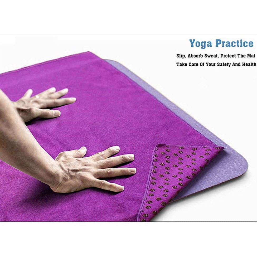 Handuk Yoga Anti Slip / Jual Yoga Towel Mat Standar / Yoga Towel Murah/ Towel Matras Yoga /Alas Mat Yoga