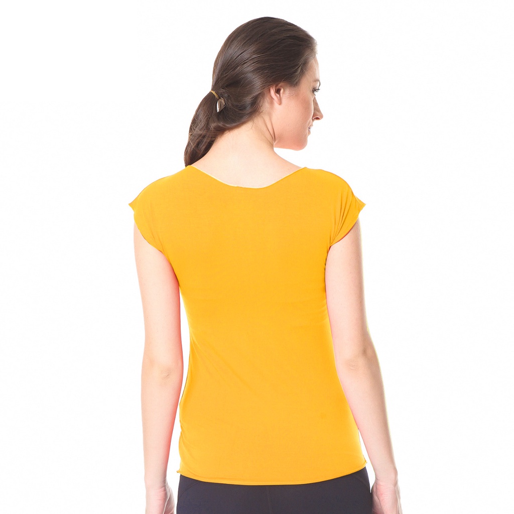 Baju Yoga Lengan Pendek / Kaos Olahraga T-shirt Just Breath Super Adem / Pakaian Olahraga Senam Wanita