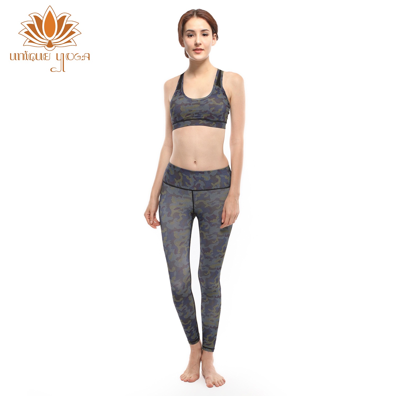Setelan Sport Bra Yoga Motif / Legging Sport Motif / Pakaian Olahraga Senam Yoga Wanita / Legging Alino Motif LM05 & Bra Sport Motif BM 01