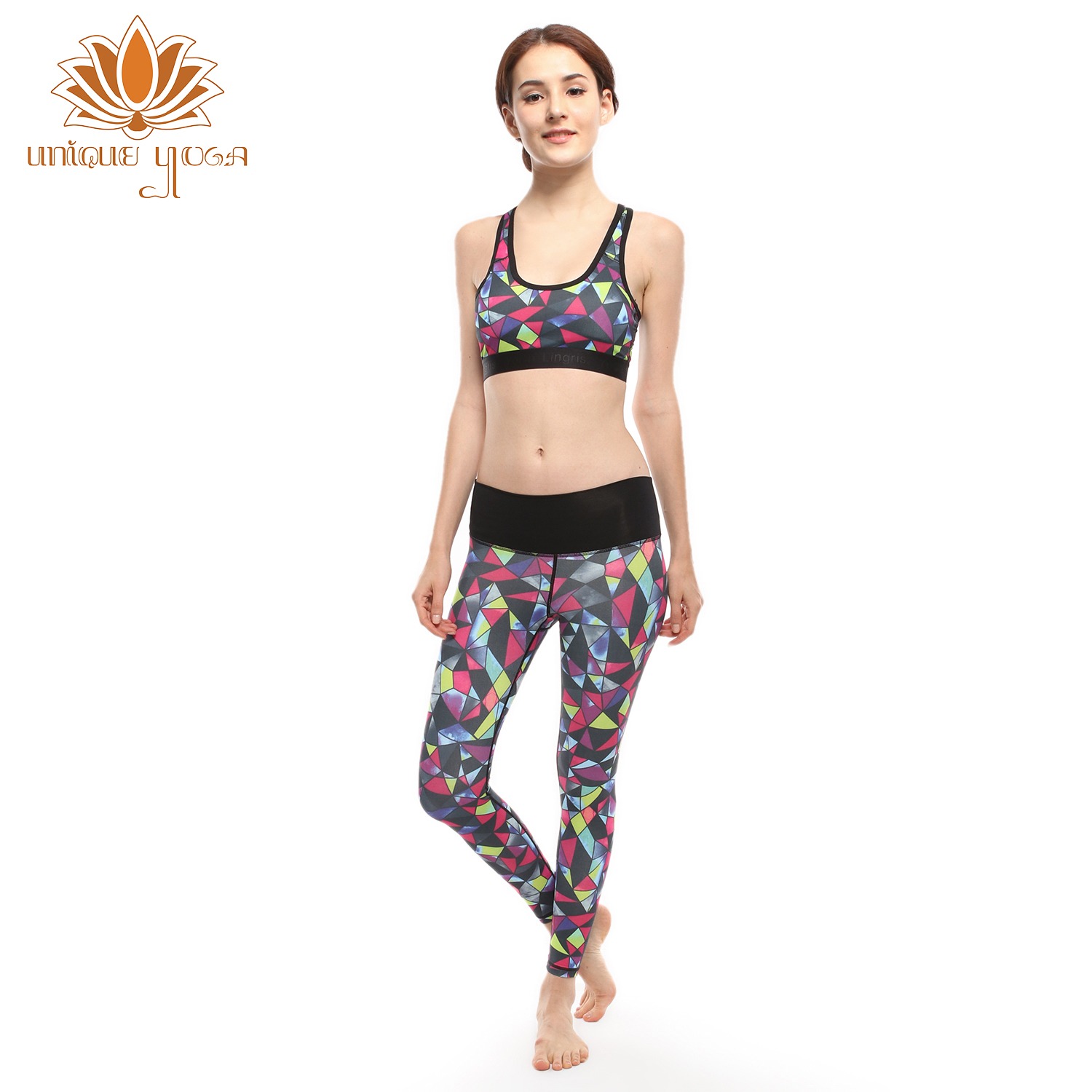 Celana Legging Olahraga Yoga Murah / Legging Alino Motif LM 06 / Sport bra BM 02 / 1 Set Bra dan Legging Yoga