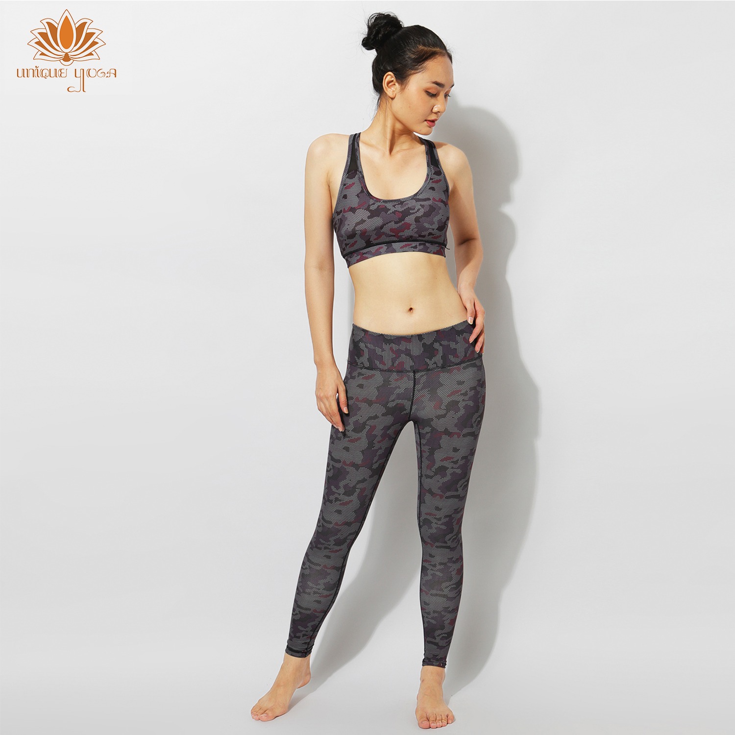 Setelan Bra & Legging Olahraga Yoga Motif / Sport Bra BM 06 / Legging Alino Motif 19 / Set Pakaian Olahraga Yoga Wanita