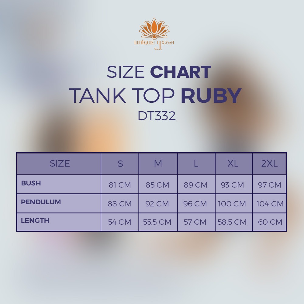 Baju Atasan Olahraga Senam Yoga Pilates / Tank Top Ruby Wanita Dry Fit / Tank Top Vania New DT332